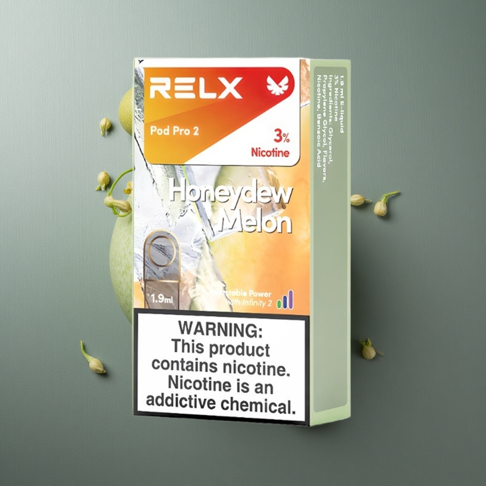 Honeydew Melon RELX Pod Pro 2 600 Puffs UK Vape Wholesale 1.9ml 3% Nicotine