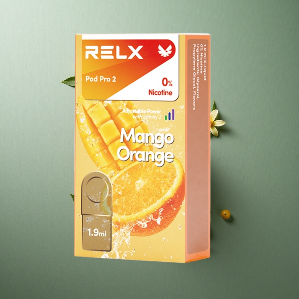 Mango Orange RELX Pod Pro 2 600 Puffs UK Vape Wholesale 1.9ml