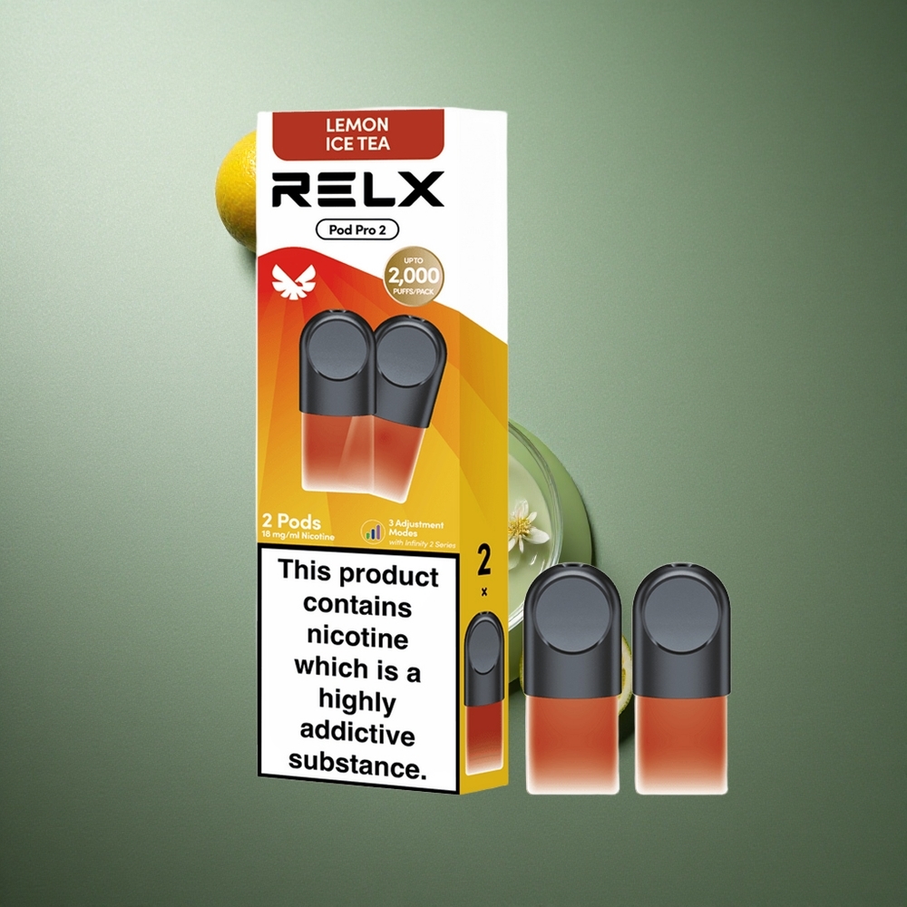 Tea-Lemon Ice Tea RELX Pod Pro 2 600 Puffs UK Vape Wholesale 1.9ml Pods