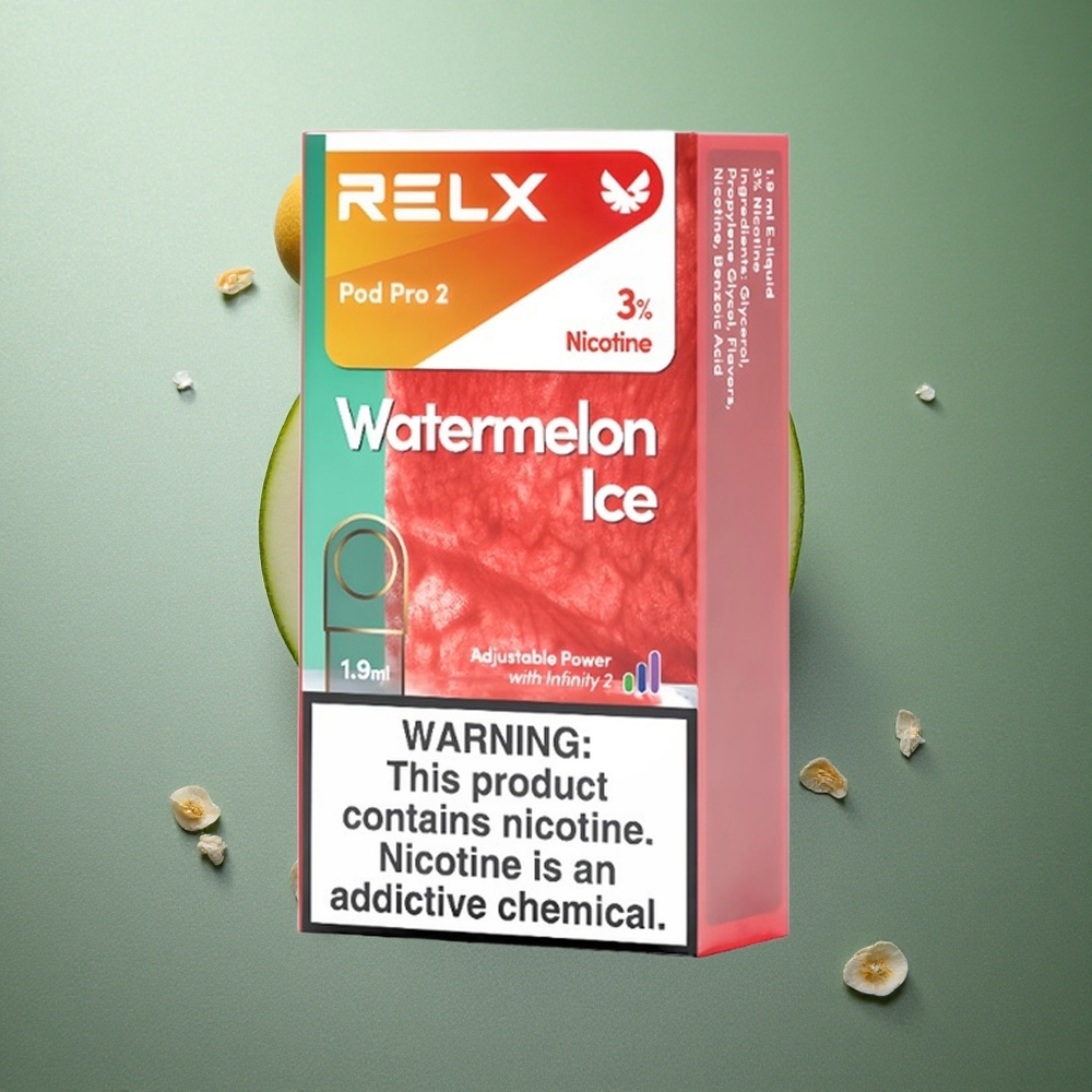 Watermelon Ice RELX Pod Pro 2 600 Puffs UK Vape Wholesale 1.9ml 3 Voltage Modes
