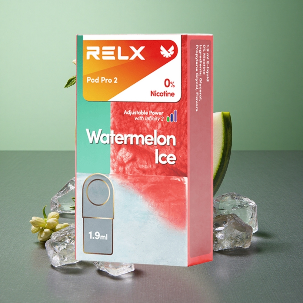 Watermelon Ice RELX Pod Pro 2 600 Puffs UK Vape Wholesale Eco/Smooth/Boost Mode